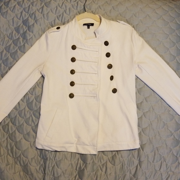 Express Jackets & Blazers - White military style jacket